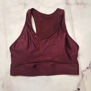 FABLETICS maroon racerback sports bra S
